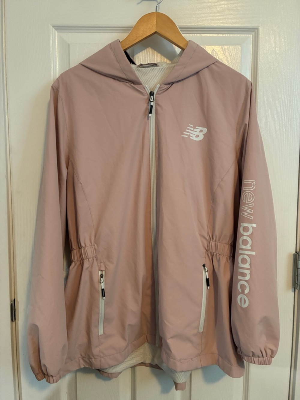 New Balance Dusty Rose Hooded Windbreaker Jacket